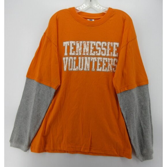 VINTAGE Tennessee Volunteers Shirt Large NCAA Graphic T Tee Thermal - Picture 1 of 9